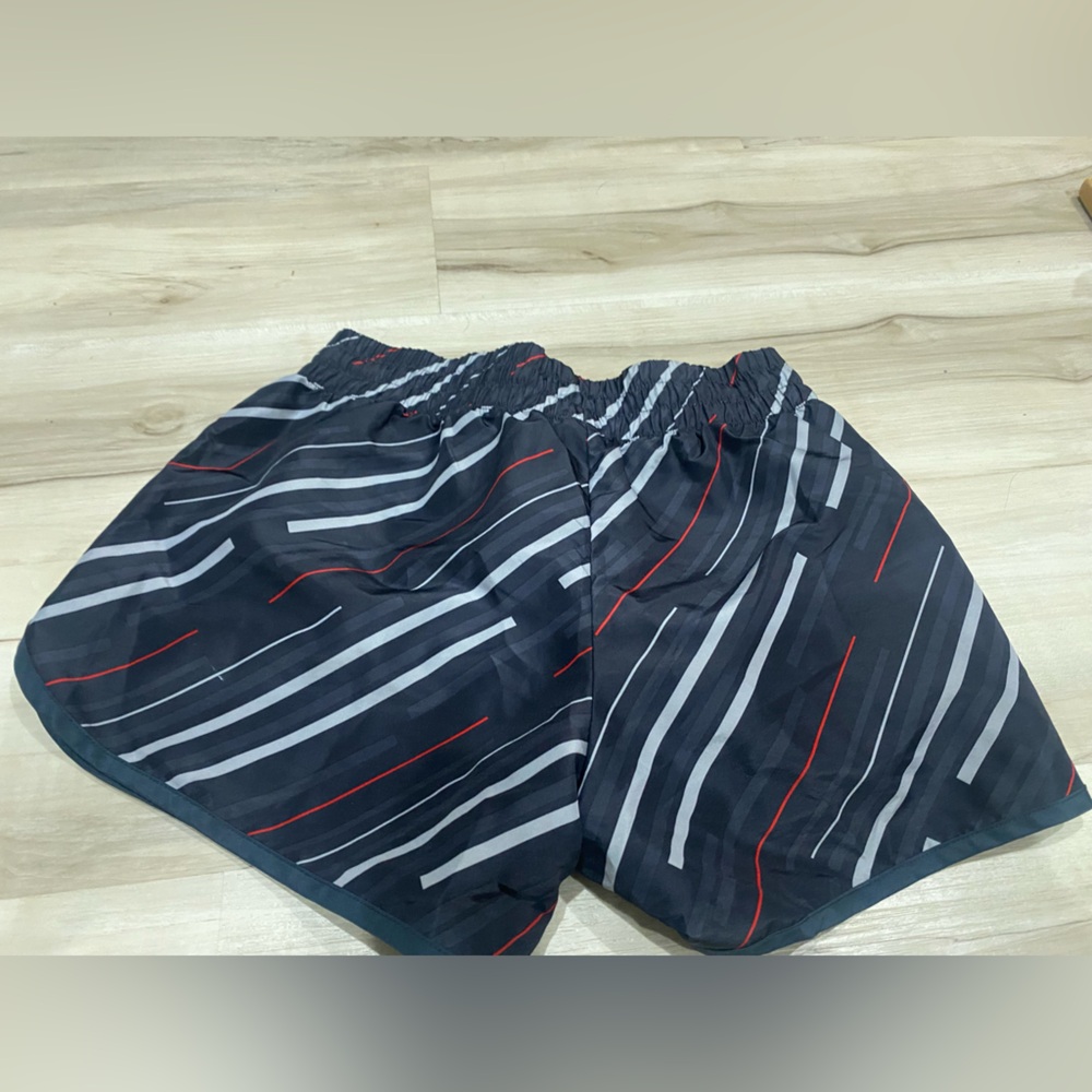 Danskin Now Running Shorts Small Black Gray Red Stripe Athletic Gym - Picture 3 of 5